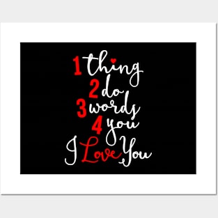 1 Thing 2 Do 3 Words I Love You Posters and Art